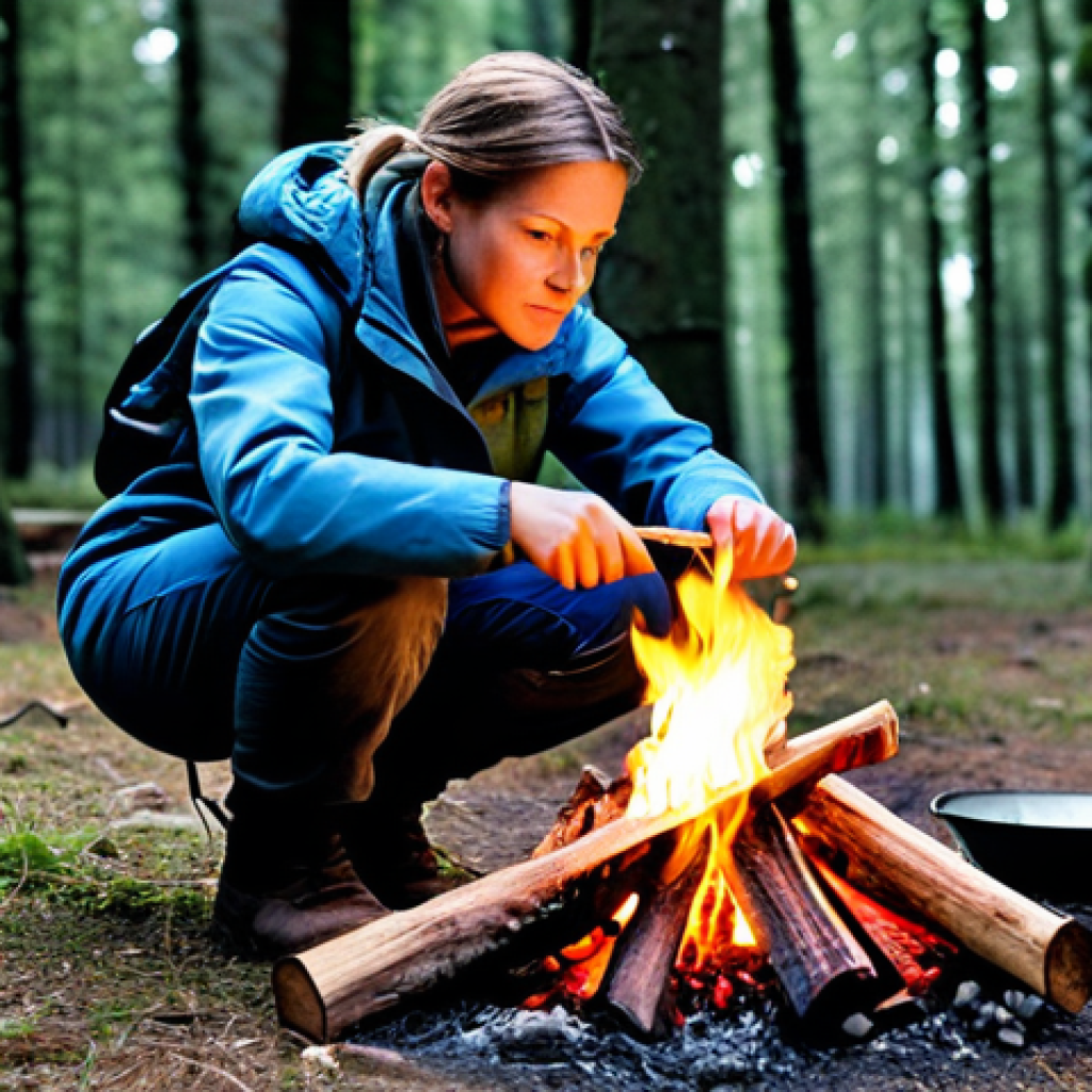 스폰서십을 통한 경력 장애물 극복하기 - Lighting a Fire**

"A determined woman, fully clothed in practical outdoor attire, lighting a small ...