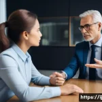 경력 스폰서와의 관계에서 느낄 수 있는 스트레스 관리법 - **Prompt 1: Setting Clear Boundaries and Professional Dialogue**
    A realistic image of two profes...