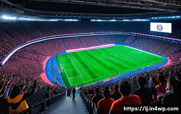 스폰서십의 트렌드 및 최신 동향 - **Image Prompt 1: Technology-Enhanced Sports Fan Experience**
    An energetic, wide-angle shot of a...